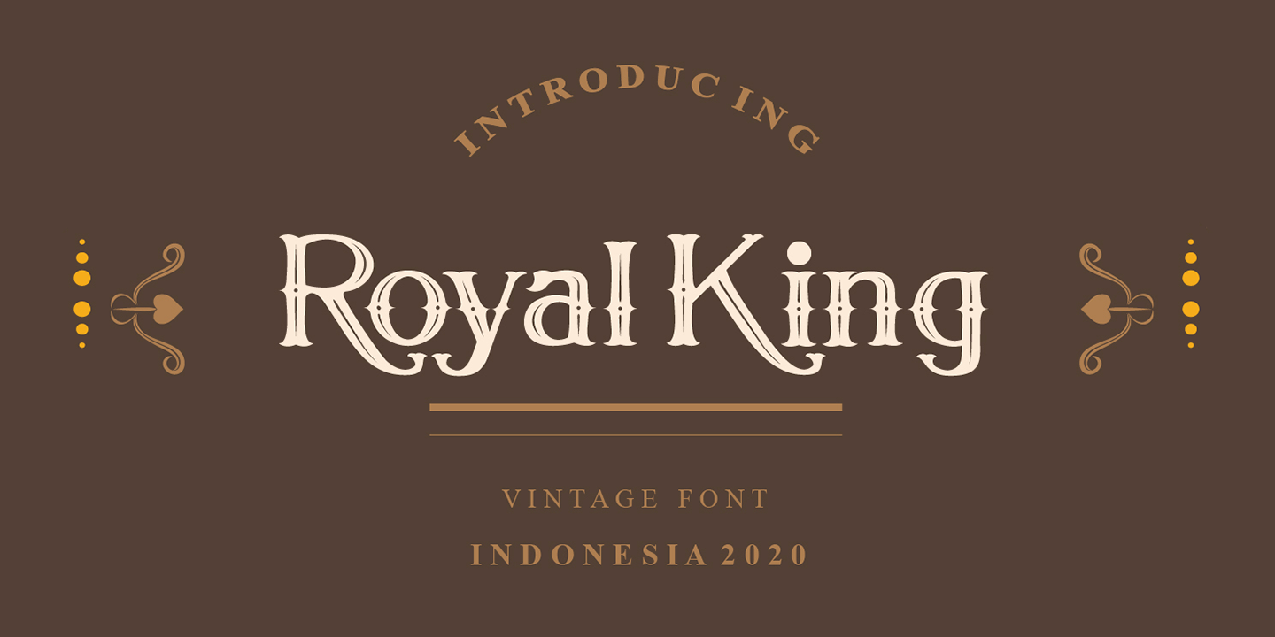 Beispiel einer Royal King-Schriftart